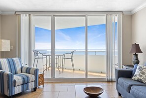 Lägenhet - 1 kingsize-säng med bäddsoffa (Perdido Sun 1010) | Vardagsrum | Tv