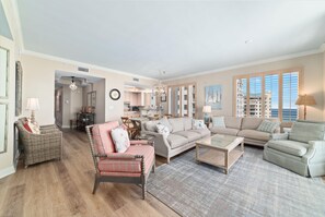 Condo, Multiple Beds (Indigo West 1601) | Living area | TV - Indigo West 1601 (Pensacola)