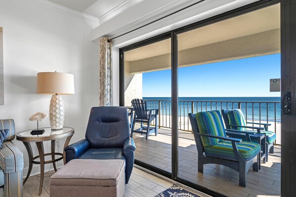 Condo, 1 King Bed with Sofa bed (Shipwatch A504) | Living area | TV - Shipwatch A504 (Pensacola)