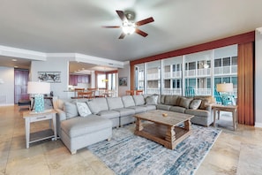 Condo, Multiple Beds (Mediterranean West 301) | Living area | TV - Mediterranean West 301 (Pensacola)