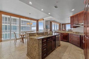 Condo, Multiple Beds (Mediterranean West 301) | Private kitchen | Oven, toaster, paper towels - Mediterranean West 301 (Pensacola)