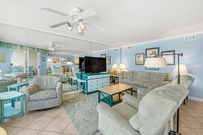 Condo, Multiple Beds (SeaSpray West 603- Gulf Front) | Living area