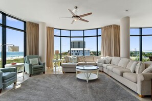 Condo, Multiple Beds (Capri 202 + FREE Seasonal Beach Servi) | Living area | TV - Capri 202 + Free Seasonal Beach Service (Pensacola)
