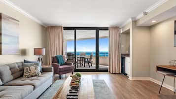 Condo, 1 King Bed with Sofa bed (Eden East 601) | Living area | TV