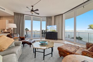 Condo, Multiple Beds (Caribe Penthouse D107) | Living area | TV - Caribe Penthouse D107 (Orange Beach)