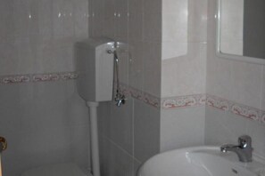 Shower, bidet, towels, soap