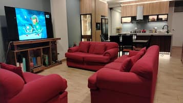 Kamar Comfort | Dapur pribadi | Microwave, oven, mesin pencuci piring, dan ketel listrik