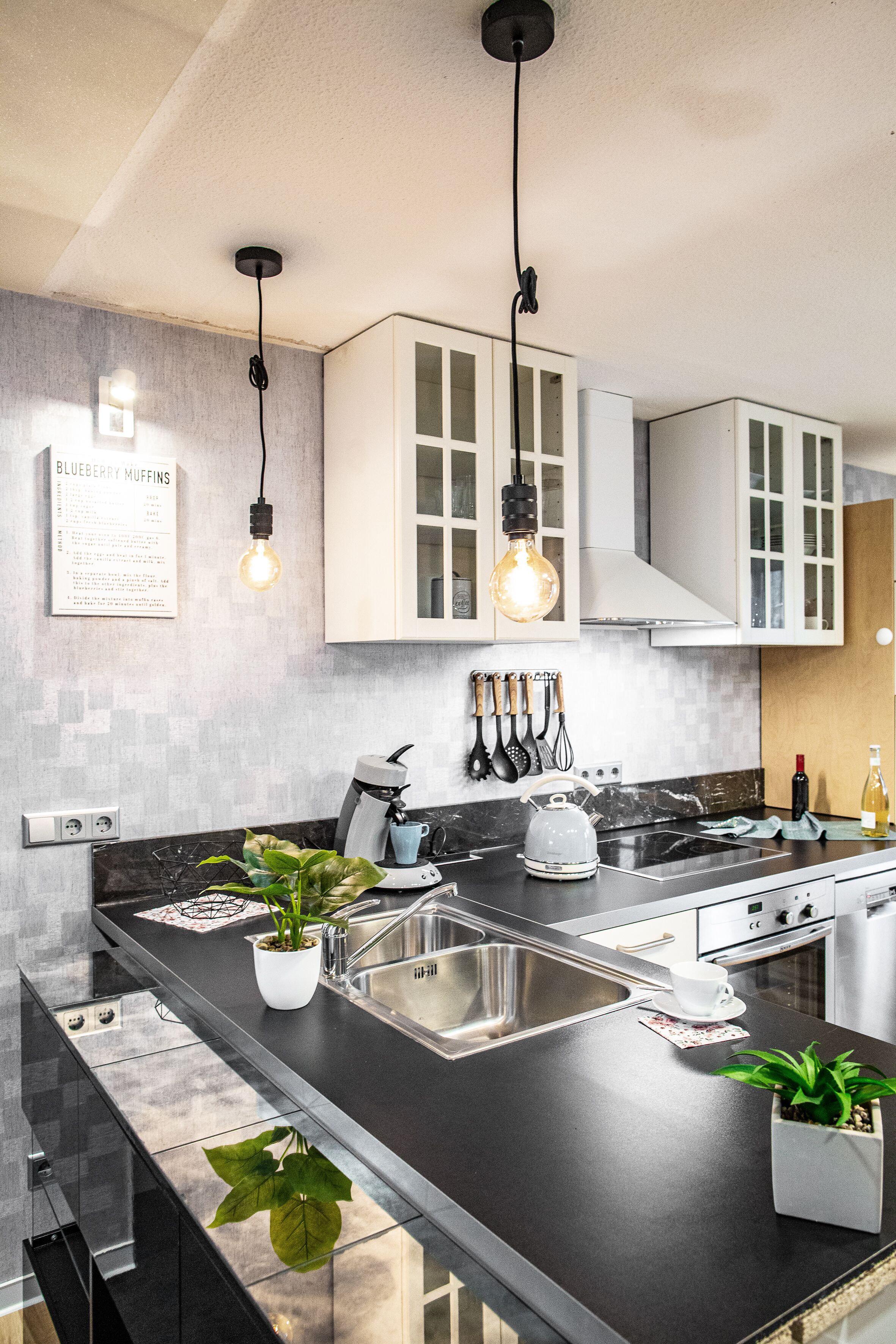 Kondominium Panorama | Dapur pribadi | Lemari es besar, microwave (berdasarkan permintaan), oven, dan kompor