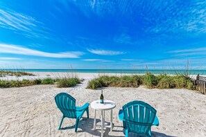 On the beach - Fins to the Right: On the Gulf of Mexico! Beach! (Holmes Beach)