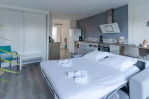 Iron/ironing board, free WiFi, bed sheets - Roscaroc Enez Karn - Nice T2 sea view near the bea (Ploudalmézeau)