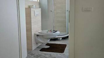 Apartment (Two Bedroom Apartment with Terrace) | Bathroom | Shower, towels