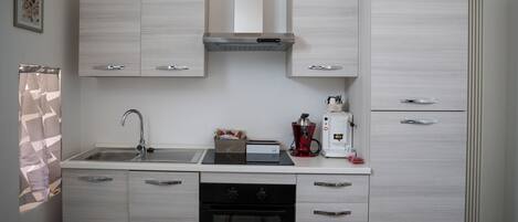 Oven, stovetop, dishwasher, cookware/dishes/utensils