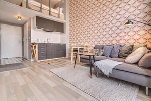 Superior Studio Suite | Iron/ironing board, free WiFi, bed sheets - RentPlanet - Apartamenty Księcia Witolda (Wroclaw)