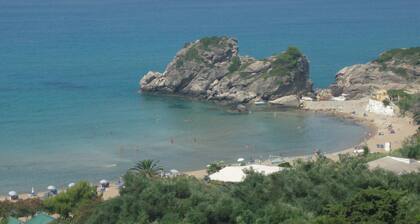 Pool Apartments with panoramic Pelekas Beach view
