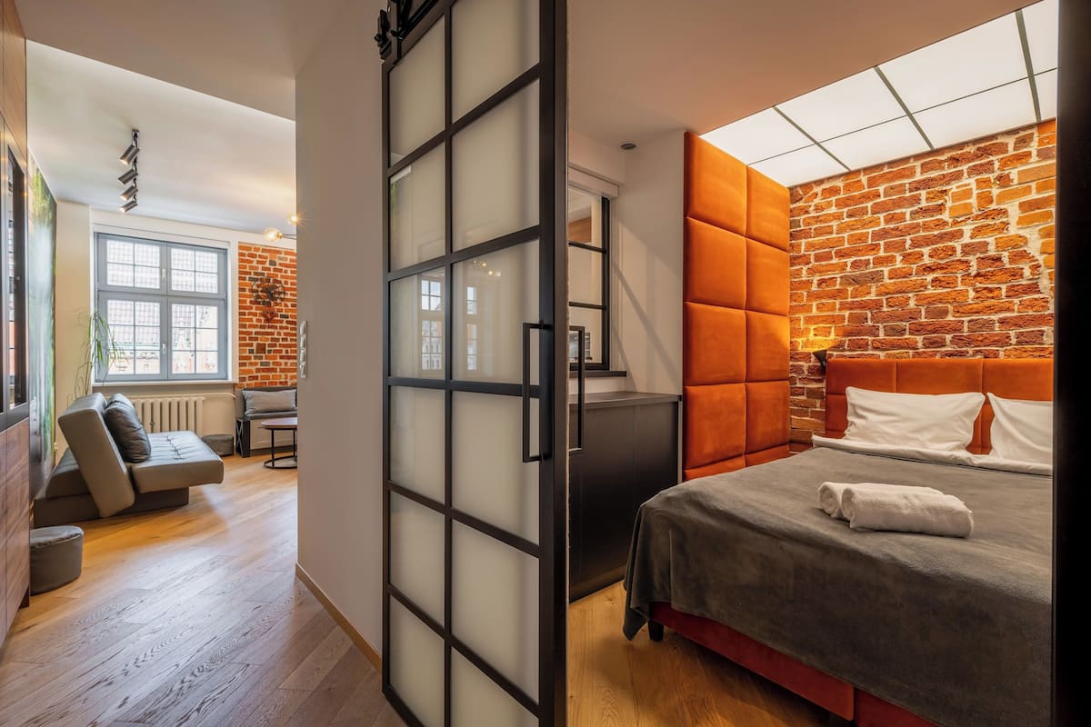 Comfort-Apartment | 1 Schlafzimmer, Bügeleisen/Bügelbrett, kostenloses WLAN, Bettwäsche