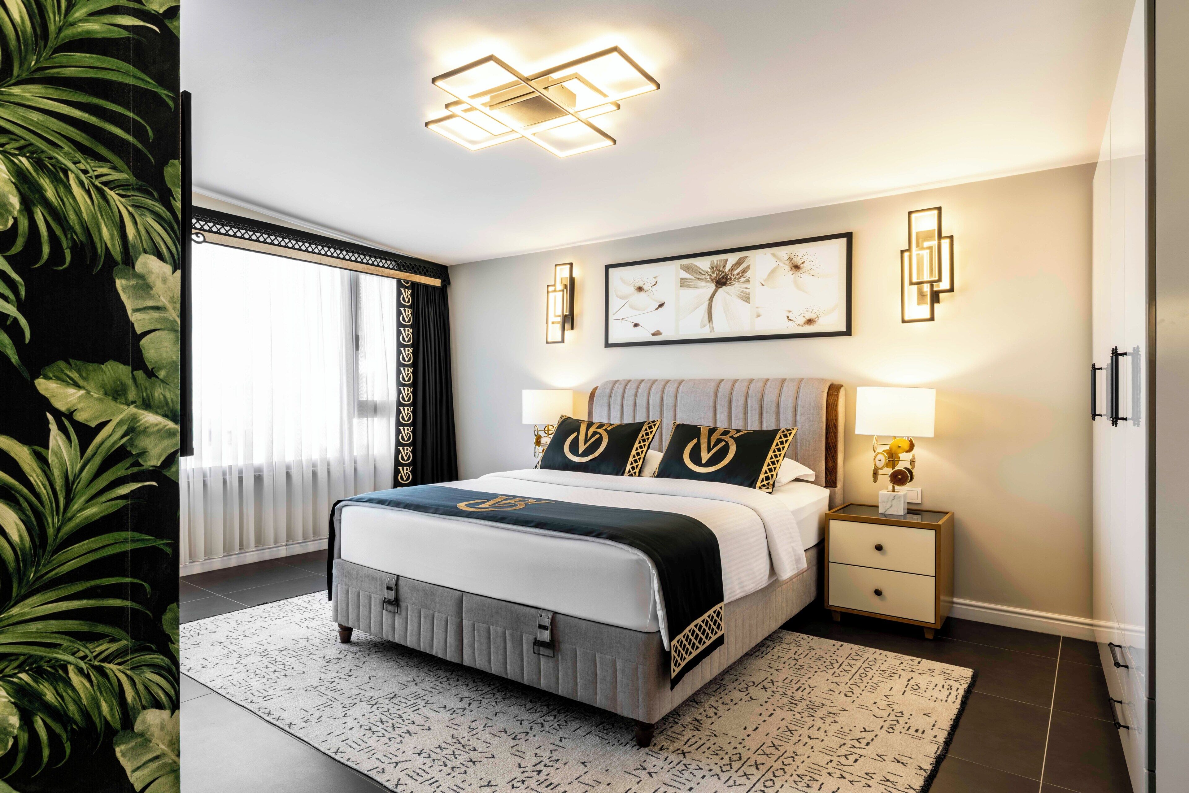 Luxury-Apartment, Meerblick | Bettwäsche aus ägyptischer Baumwolle, hochwertige Bettwaren