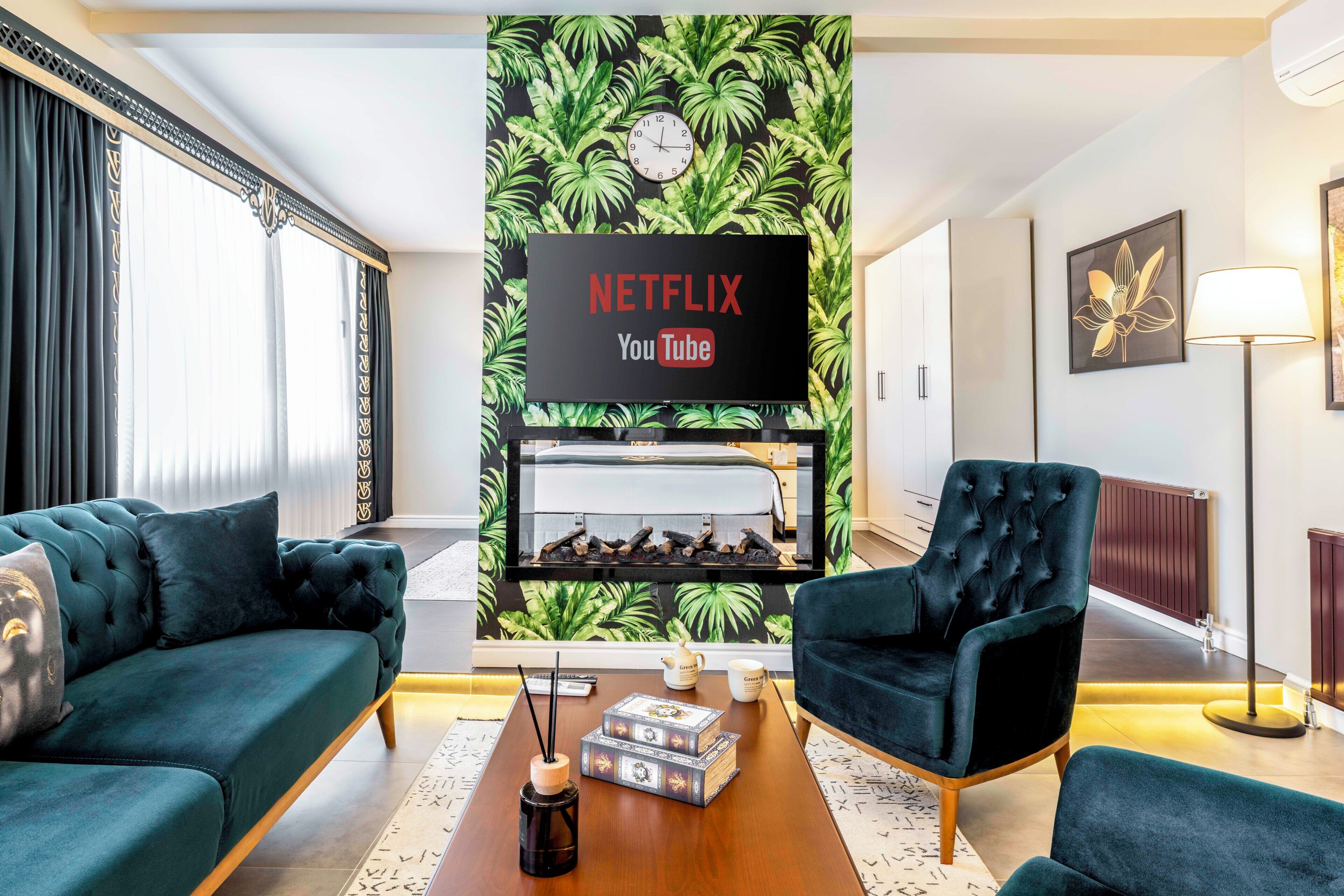 Luxury-Apartment, Meerblick | Bettwäsche aus ägyptischer Baumwolle, hochwertige Bettwaren