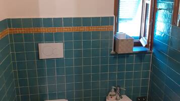 Haartrockner, Bidet, Handtücher, Seife