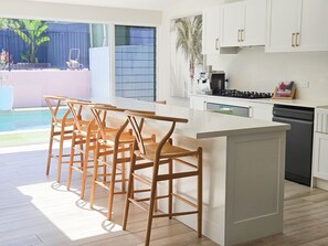 Fridge, microwave, oven, stovetop - Luxury coastal house, pool, walk to shop & beach (Anna Bay)
