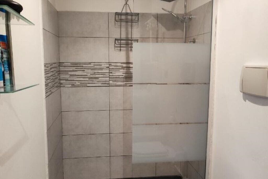 Regadera, secadora de cabello, bidet, toallas 