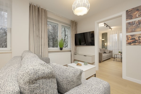 50-inch Smart TV with cable channels