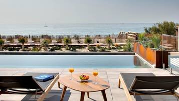 Executive Double Room, 1 Queen Bed, Private Pool, Sea View | Terrace/patio