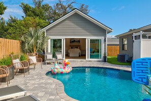 A heated pool