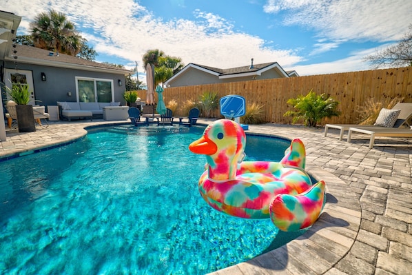 A heated pool