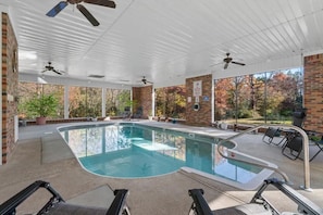 Indoor pool, a heated pool