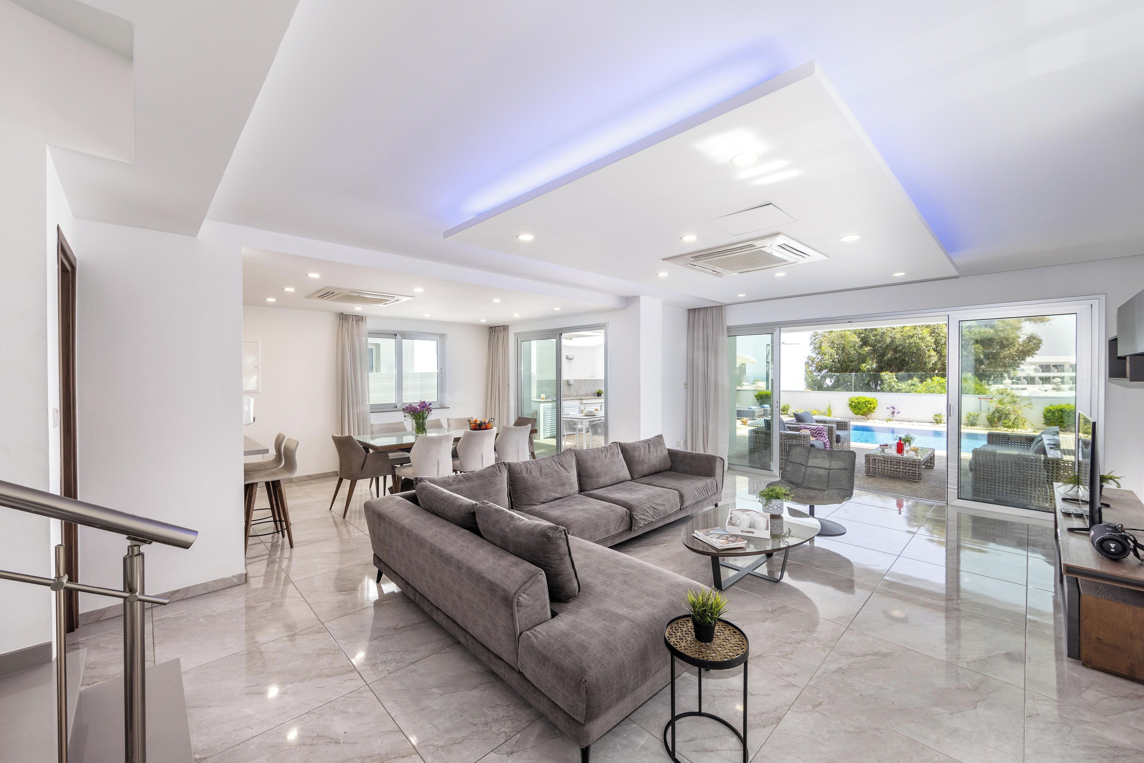 Smart TV, foosball, table tennis, books