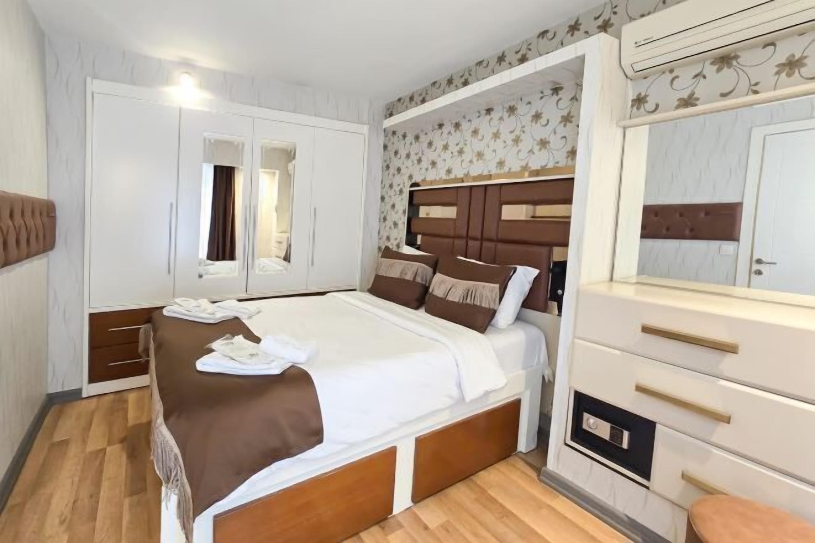 埃及棉床单、高档床上用品、记忆海绵床垫、迷你吧