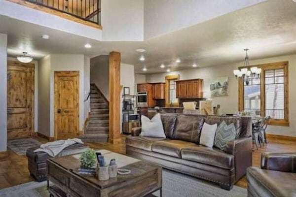 Smart TV, fireplace, DVD player, books