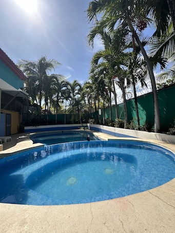 Outdoor pool. Wide Mouth Frog Conchal