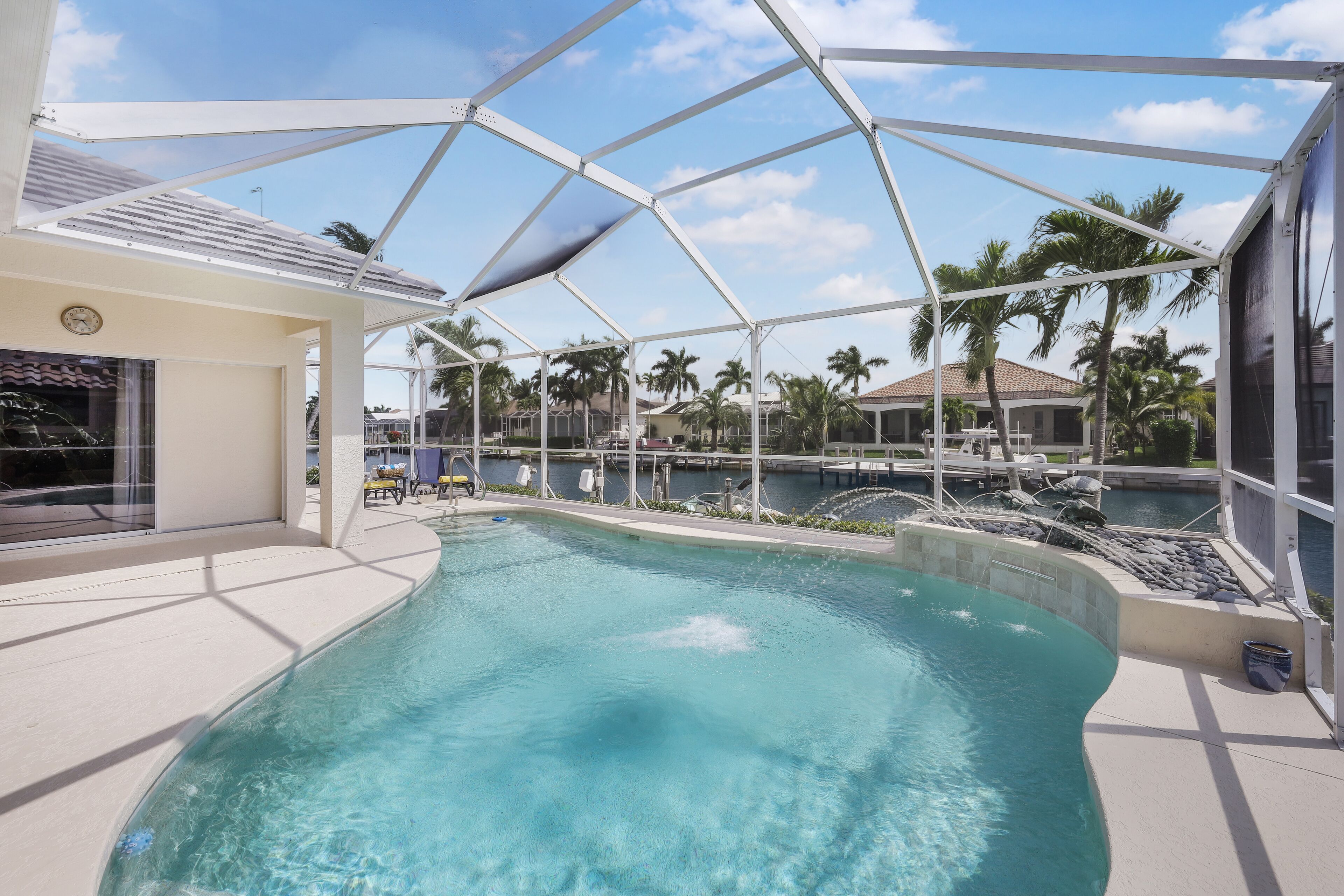 A heated pool