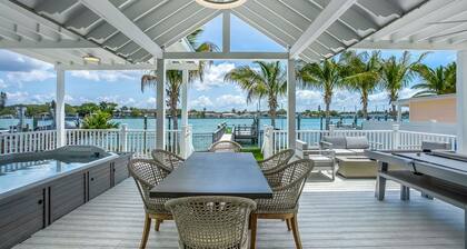 Island Waterfront Retreat with Pool near Beach