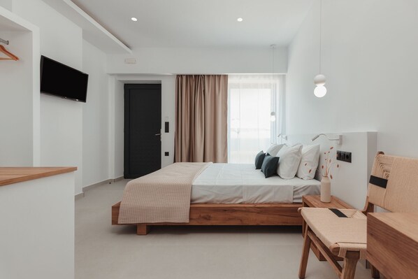 1 室のベッドルーム、セーフティボックス (室内)、旅行用ベビーベッド、WiFi (無料)