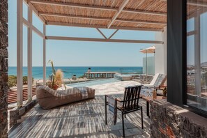 Terrace/patio - Plakakia Luxury Apartments - Apt 4 (MAKRY-GIALOS)