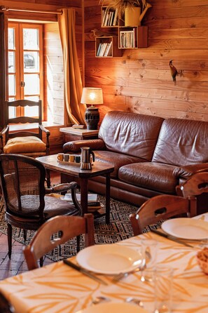 Fireplace, books, computer monitors - Pond, Forest, boat (Toury-sur-Jour)