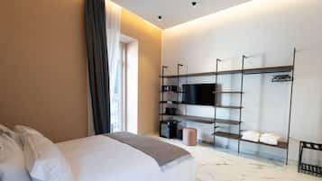 Kamar Deluks | 1 kamar tidur, seprai premium, selimut bulu angsa, dan minibar gratis