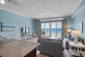 Condo, 1 King Bed with Sofa bed (Laketown Wharf 2017) | Living area | TV - Laketown Wharf 2017 (Panama City Beach)