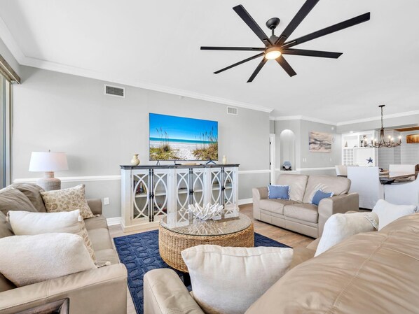 Condo, Multiple Beds (Hidden Dunes 305) | Living area | TV