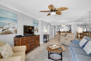 Apartment, 1 King-Bett und Schlafsofa (Dunes of Panama 905E) | Wohnbereich