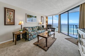 Condo, 1 King Bed with Sofa bed (Windward 604 at Edgewater) | Living area | TV - Windward 604 at Edgewater (Panama City Beach)