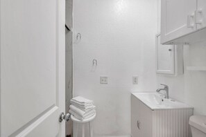 Hair dryer, towels