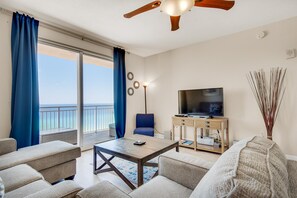 Condo, Multiple Beds (Sterling Reef 802) | Living area | TV - Sterling Reef 802 (Panama City Beach)