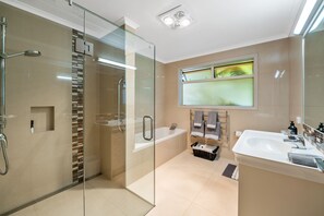 Shower, hair dryer