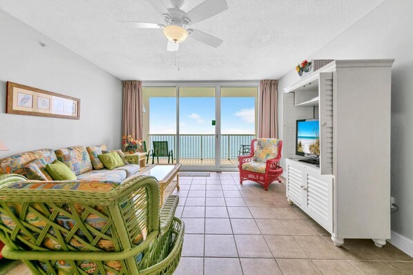 Condo, 1 King Bed with Sofa bed (Majestic Beach Towers 2-1803) | Living area | TV - Majestic Beach Towers 2-1803 (Panama City Beach)
