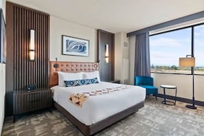In-room safe, desk, laptop workspace, blackout curtains