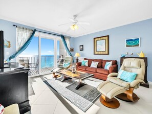 Condo, Multiple Beds (Grandview East 1004) | Living area | TV - Grandview East 1004 (Panama City Beach)
