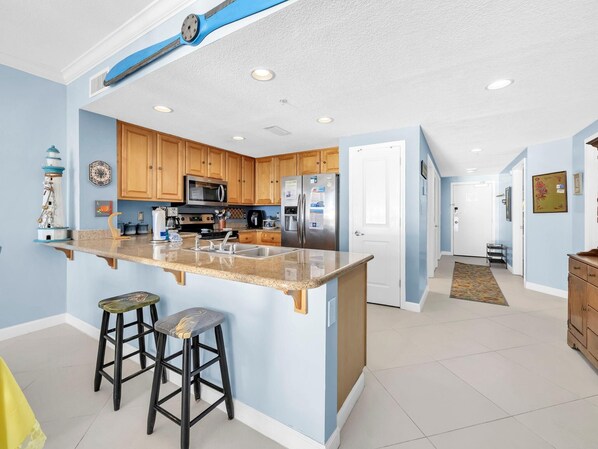 Condo, Multiple Beds (Grandview East 1004) | Private kitchen | Oven, toaster - Grandview East 1004 (Panama City Beach)